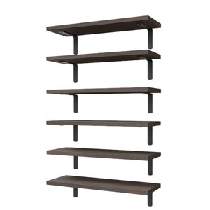 Olympus <b>Wall</b> <b>Shelves</b> 6 Tier Solid Ironwood Floating <b>Shelf</b> Screw Mounted For Bathroom Kitchen Storage - Product Image 1