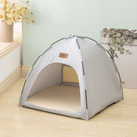 Lit pour chat et chien de petite taille durable, tente tipi pour animaux de compagnie d'intérieur de luxe, maison pour animaux de compagnie élégante, matériau chaud, maison pour animaux de compagnie fermée