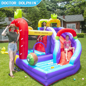 Château gonflable à bas prix Doctor Dolphin Strawberry Boxing Super Slide Climbing Bouncing Castles Jumping Castle - Product Image 4