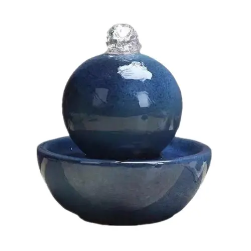 11'' Inch Ceramic Tabletop Water Fountain Fortune ball Design Office Indoor Decoration WDTF0030