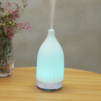 Diffuseur d'arômes en céramique Ce Rohs pour usage domestique, 100 ml, humidificateur électrique ultrasonique de bureau avec lumière nocturne