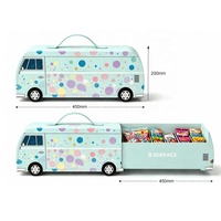 Boîte cadeau personnalisée en forme de voiture avec poignée, tiroir coulissant, boîte d'emballage pour bonbons et snacks, boîte cadeau rigide pour chocolats et friandises