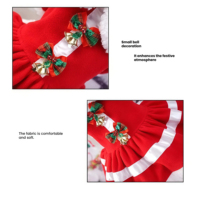 Robe de Noël pour chien, vêtements pour animaux de compagnie, décorations clochettes, costume de fête pour petit chien, polaire rouge, chaud, pour chiot, hiver, clochettes, tailles S M L XL