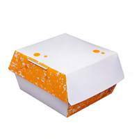 Scatola Ecologica Riciclabile per Hamburger e Sushi, Design Autoportante in Carta Kraft, Resistente al Grasso per Fast Food