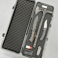 Couteau multifonction tout-en-un pour l'extérieur, hache, kit de survie tactique durable, étui de protection pour les aventuriers et les passionnés, conforme aux normes britanniques