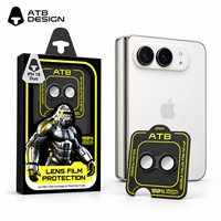 Protecteur d'objectif d'appareil photo ATB Eagle Eye, verre trempé, couverture intégrale, ultra HD, anti-rayures, film pour objectif pour iPhone Duo