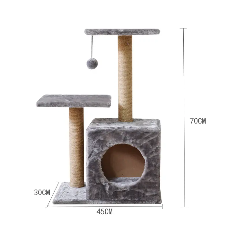 Franela de madera de varios niveles, rascador grande Multicolor para gatos, muebles para gatitos, torre de árbol pequeño de actividad para gatos