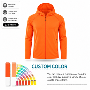 Veste de course coupe-vent à capuche zippée à séchage rapide, ultra-légère, coupe ample, pour hommes et femmes, tailles S-4XL, 10 couleurs, marque privée, fabrication OEM clé en main - Product Image 1