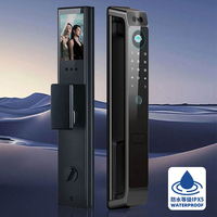 Serrure de porte intelligente biométrique Tuya personnalisée de haute qualité en alliage de zinc-magnésium avec WIFI, BLE, application, carte QR et empreinte digitale