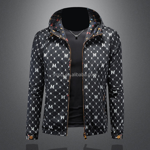 2025 ilkbahar sonbahar erkek High-End rahat kapüşonlu ceket Trendy marka baskı Patchwork desen yüksek kalite artı boyutu üst - Product Image 4