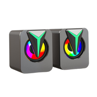 Haut-parleurs de jeu RGB PJT-DSP2325 avec caisson de basses, son stéréo, contrôle du volume pour PC, ordinateur de bureau, joueur