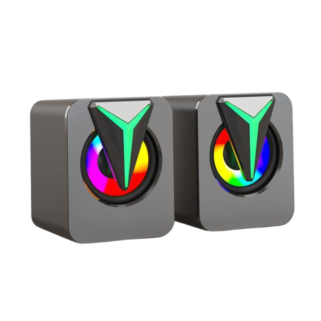 PJT-DSP2325 Speaker RGB Gaming Speakers with Subwoofer Stereo Sound Volume Control for PC Desktop Computer Gamer