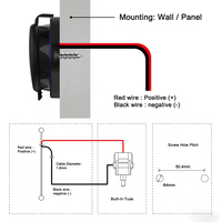 Cargador USB para Autobús, Carritos de Golf y Camiones, con Montaje Plano, DC 12/24V, Doble Puerto USB QC3.0, USB-A y Tipo-C, 5V3.1A