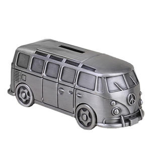 어린이 장난감 생일 선물 반 자동차 금속 돼지 저금통 귀여운 학교 버스 돈 절약 은행 - Product Image 1