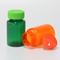 Bouteille en plastique de 300ml de capsules de supplément de vitamine de couleur personnalisée de qualité alimentaire avec bouchon métallique personnalisé CRC