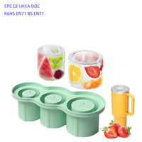 Moule à glaçons en silicone réutilisable avec logo personnalisé, OEM ODM, flexible, facile à démouler, compatible congélateur, empilable, qualité alimentaire