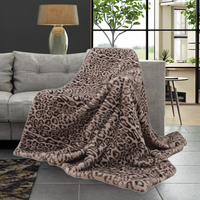 ZT personnalisé imprimé tricoté fausse fourrure doux floue moelleux couvertures jette pour la décoration de la maison canapé
