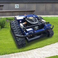 Robot tondeuse agricole/forestière à chenilles, à essence, télécommandé, à braquage zéro, sans fil, autopropulsé, pour bricolage