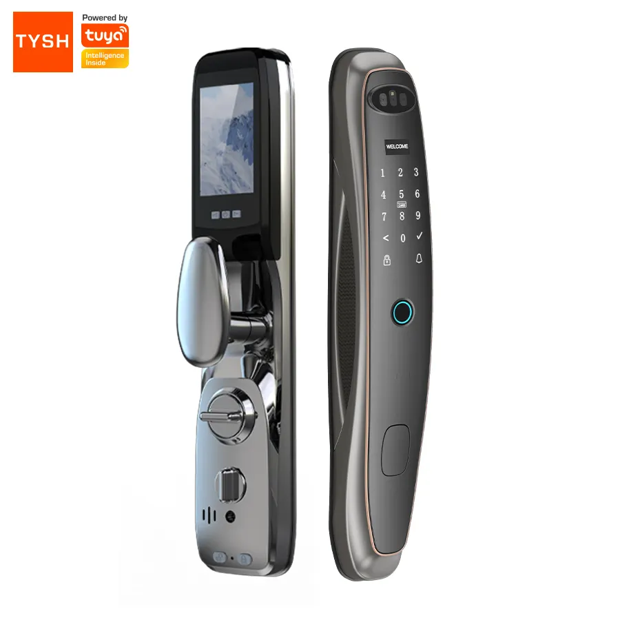 TYSH Zigbee Smart Digital Fingerprint Lock Automatic Biometric Lock Rf Ic Card Wifi Tuya App Combination Home Security Door Lock