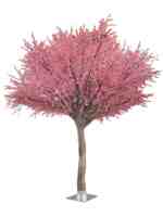Arbre à fleurs de pêcher en fibre de verre, grand format, fait main, décoratif pour jardin - Écologique et réaliste pour parcs et utilisation intérieure/extérieure