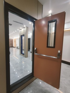 <span class=keywords><strong>Porte</strong></span> de sécurité ignifuge en acier inoxydable de qualité commerciale |   Plaque de <span class=keywords><strong>seuil</strong></span> renforcée |   Classe de sécurité incendie des bâtiments - Product Image 4