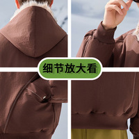 Veste coupe-vent en nylon imperméable personnalisée avec capuche, fermeture éclair de haute qualité, design tendance
