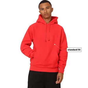 Oem Fabriek 100% Katoenen Heren Hoodies Hoge Kwaliteit Zwaargewicht Standaard Fit Pullover Sweatshirt Hoodies Plus Size