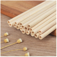 Pailles en bambou naturel personnalisées de haute qualité pailles à boire jetables avec logo personnalisé