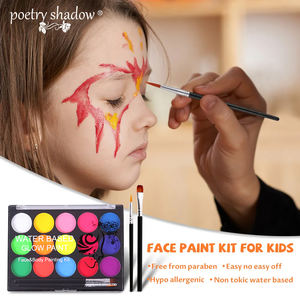 Safe Kids Fluorescent Soluble dans l'eau Peinture pour le corps Séchage rapide Face Paint Case Professional Water-Based Art Paints Set Packaging - Product Image 3