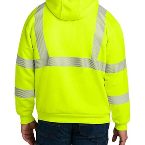 Sweat-shirts à capuche surdimensionnés personnalisés de haute qualité pour l'automne, avec impression réfléchissante de sécurité, tissu respirant - Product Image 5