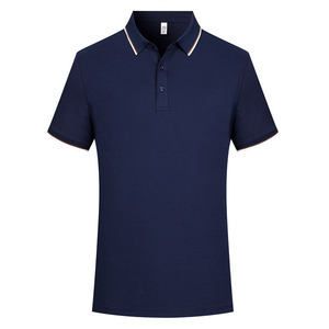 Polo Shirt Navy Blue Solid Color Short Sleeve Daily Wear School Uniforms - Product Image 1