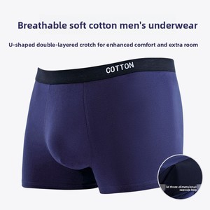 Calzoncillos <span class=keywords><strong>Boxer</strong></span> Transpirables <span class=keywords><strong>para</strong></span> <span class=keywords><strong>Hombre</strong></span>, Algodón Puro, Diseño 3D con Letras Impresas, Nueva Llegada, Venta al Por Mayor ODM - Product Image 4