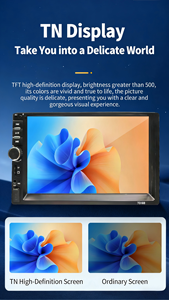 เครื่องเล่น MP5 ในรถยนต์แบบ Double Din ขนาด 7 นิ้ว รองรับการควบคุมพวงมาลัย ภาพถอยหลัง FM BT - Product Image 6