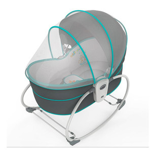 Berceau électrique pliable Mastela pour bébé, en tissu pelucheux à motifs animaliers, berceau apaisant pour nouveau-né, sans phtalates, portable - Product Image 3