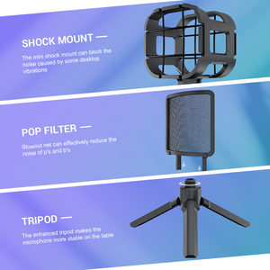 ZTD11 PRO – microphone De jeu RGB, à condensateur pour PC, <span class=keywords><strong>PS4</strong></span>, PS5, 2023 - Product Image 4