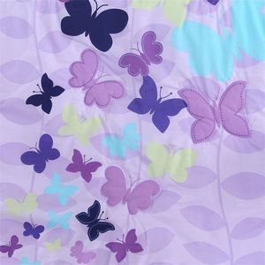 Purple Nursery Crib Sets Newborn Butterfly Crib Bedding Set Include Quilted <b>Comforter</b>,Crib Skirt and Fitted Sheet - Product Image 5