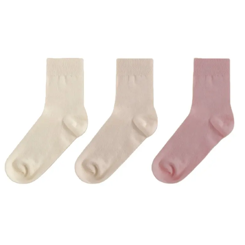 3 paires de chaussettes colorées personnalisées en coton unisexe en gros Chaussettes mi-mollet Chaussettes de décompression Mode pour femmes