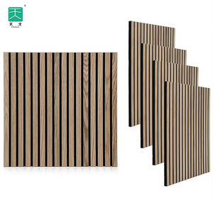 TianGe 60Cm Akupanel Holz faser Akustik 100% Pet 3D Zeitgenössisch 23,6 Zoll Lamellen holz Akustik Wand paneele für den Innenraum - Product Image 2