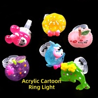 Anillo de Plástico Colorido de Alta Calidad Personalizado de Fanghua, Lindo Anillo de Juguete con Luz LED para Niñas, de Zhejiang, para Regalos