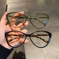 Nouvelles lunettes anti-lumière bleue à monture PC, prix usine bas, style classique rétro décontracté, monture vintage œil de chat MK24011601