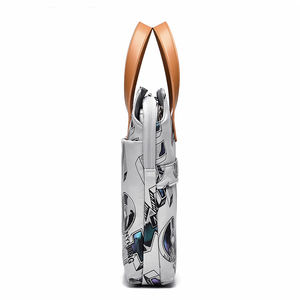 New Arrival Women's 14 Inch Waterproof <b>Laptop</b> <b>Tote</b> <b>Bag</b> Gray Oxford Material Business Computer <b>Bag</b> - Product Image 2