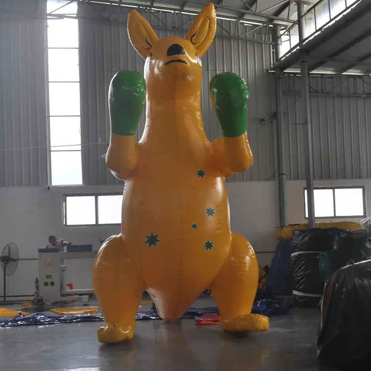 Kangourou de boxe gonflable au design personnalisé Nouveau modèle animal gonflable géant Ballon kangourou gonflable géant australien