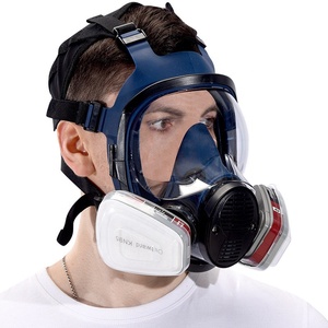 Hochwertige einstellbare Voll gesichts maske Staub gasmaske Set Doppel filter - Product Image 1