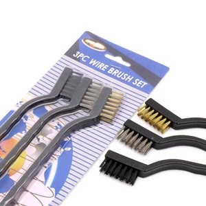 Ensemble de 3 brosses métalliques en nylon et acier inoxydable de 7 pouces (170 mm), mini <span class=keywords><strong>brosse</strong></span> de nettoyage en nylon pour le nettoyage, le polissage et le détail des métaux - Product Image 6