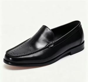 Mocasines de Cuero Vacuno de Primera Capa, Estilo Británico, para Hombre, de Alta Gama, Transpirables, para Todas las Temporadas, Ideales para Bodas, Elegantes y Cómodos para Caminar - Product Image 2