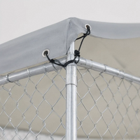 Grande tente-chenil extérieur pour chien avec clôture, aire de jeu pour chien avec toit imperméable, enclos pour animaux de compagnie en TNT pour jardin