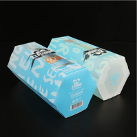 Boîte à sandwich en plastique transparent personnalisée Boîte à café en capsule en PVC Boîtes transparentes pour la Saint-Valentin pour champagne, vin et bière jus