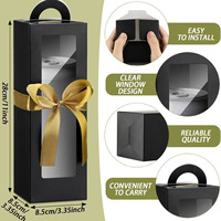 Vente flash - Boîte cadeau rectangulaire pour bonbons 85x85x28mm avec fenêtre, personnalisable pour bijoux, parfums, petits emballages, ruban