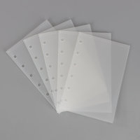 Portefeuille A7 Mini à feuilles mobiles avec enveloppes pour espèces, intercalaires, pochettes de budget en PP dépoli sans fermeture éclair et système d'enveloppes perforées
