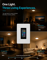 LANBON Tuya Wifi Zigbee Smart Living Wifi Mesh L9 LCD Touch 1 Gang Dimmer Smart Switch Bekerja dengan Alexa & Google Home untuk Villa